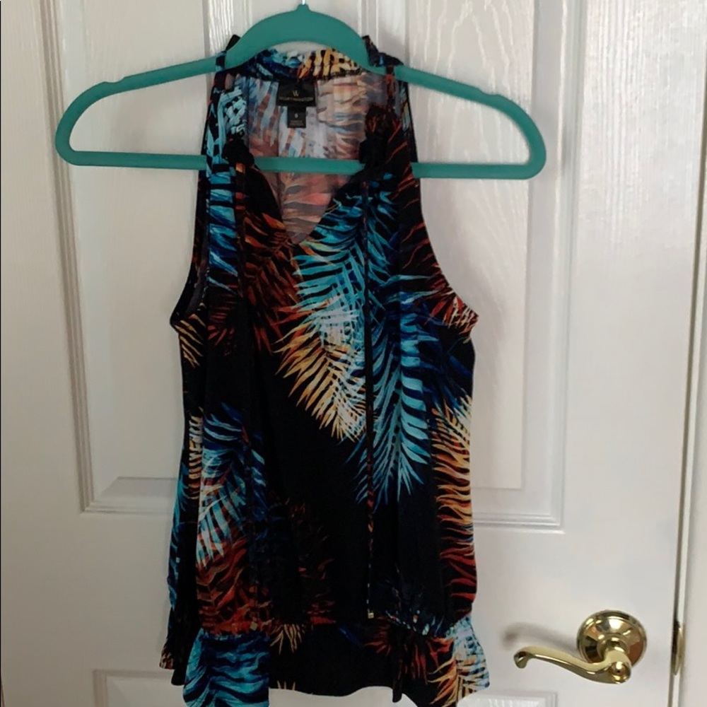 2/$12 NWOT Tropical Sleeveless Top Size S
